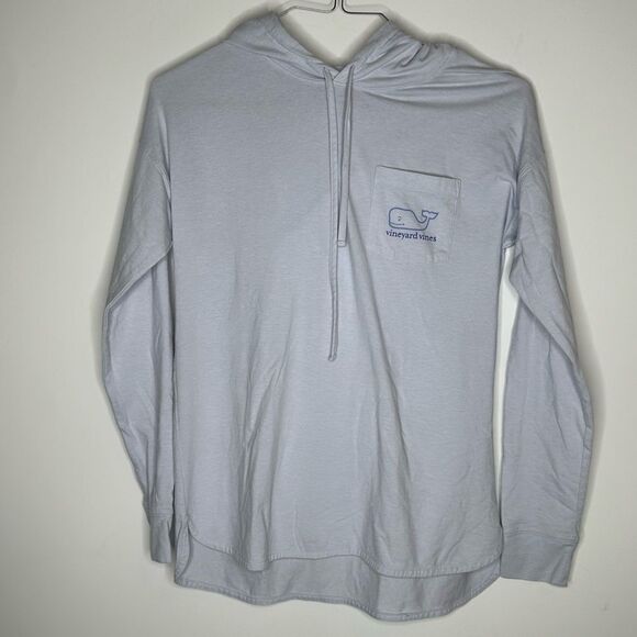 Vineyard Vines Edgartown Long Sleeve Graphic Design Small Hoodie in Pale Blue - Picture 2 of 7